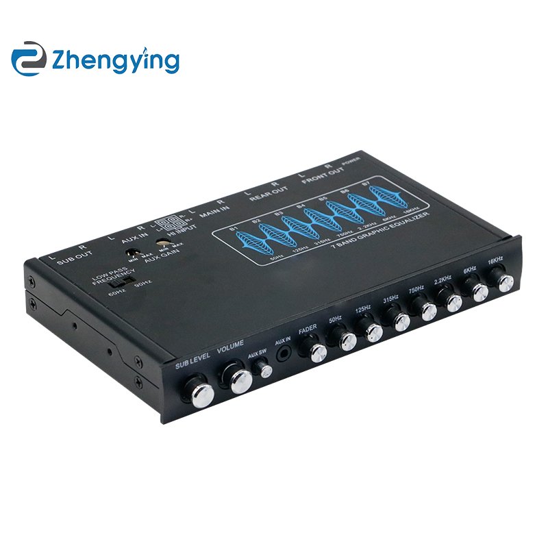 Factory Wholesalers EQ7-Band Car Sound Audio Equalizer With Front Rear and Subwoofer Outputs